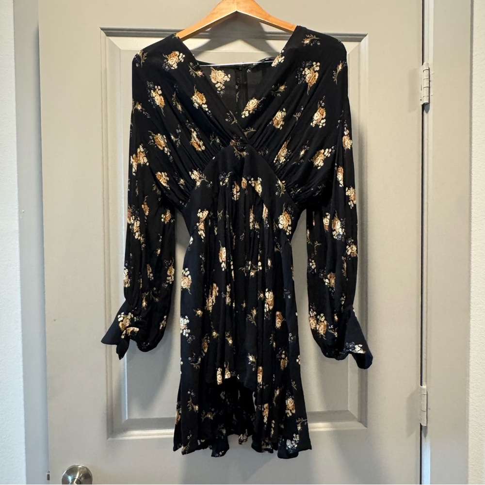 Maje Women's Black Floral Dress